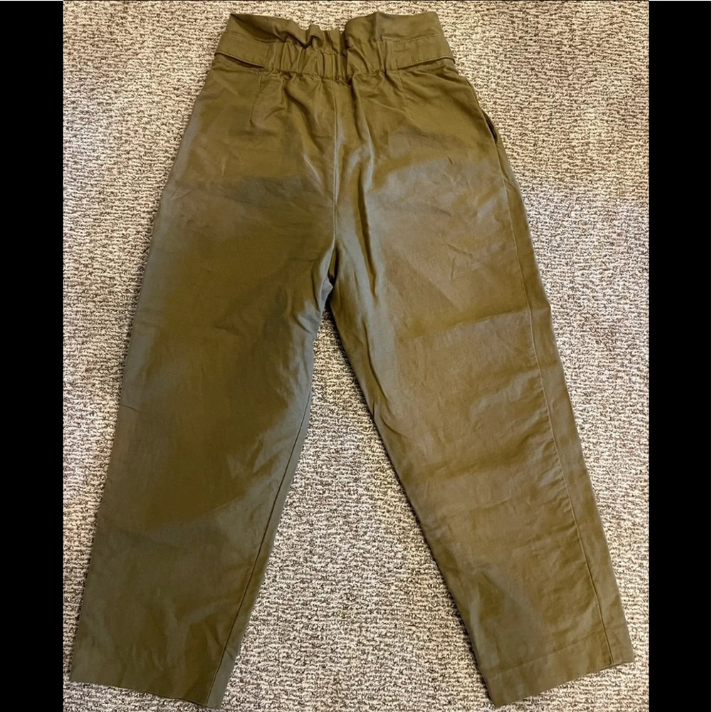 ZARA Green Paper Bag Pants Sz XS - Picture 3 of 5